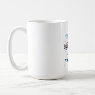 Tasse d'art à éclaboussures d'aquarelle de Paris