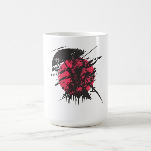 Tasse d'art à l'encre de samouraï (Centre)