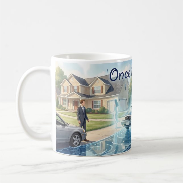 Tasse d'art à réflexion sur l'eau une fois dans un (Gauche)