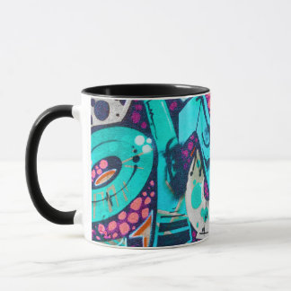 Tasse d'art abstrait coloré Mug vibrant Café artis