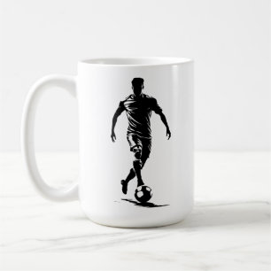 Tasse d'art avec silhouette de joueur de football