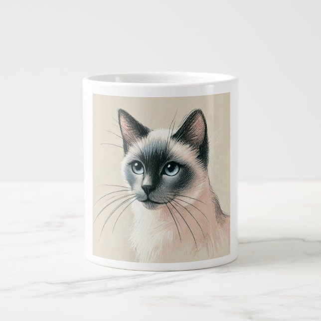 Tasse d'Art Chat Siamese - Cute Pet Lover Cadeau (Devant)
