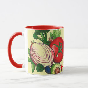Tasse d'art coloré de légumes