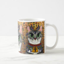 Tasse d'art de chat égyptien de Bastet de déesse
