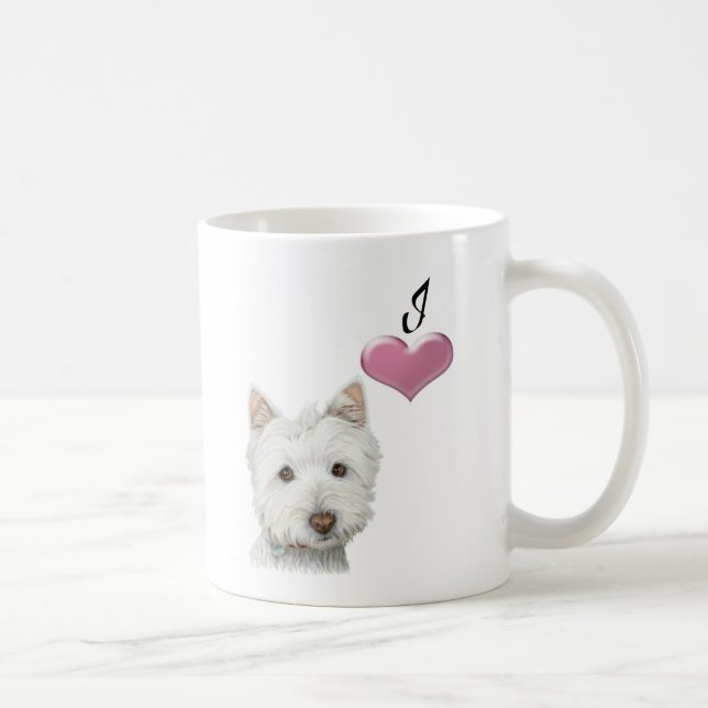 Tasse d'art de chien de Westie d'amour (Droite)