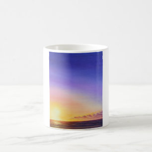Tasse d'art de coucher du soleil
