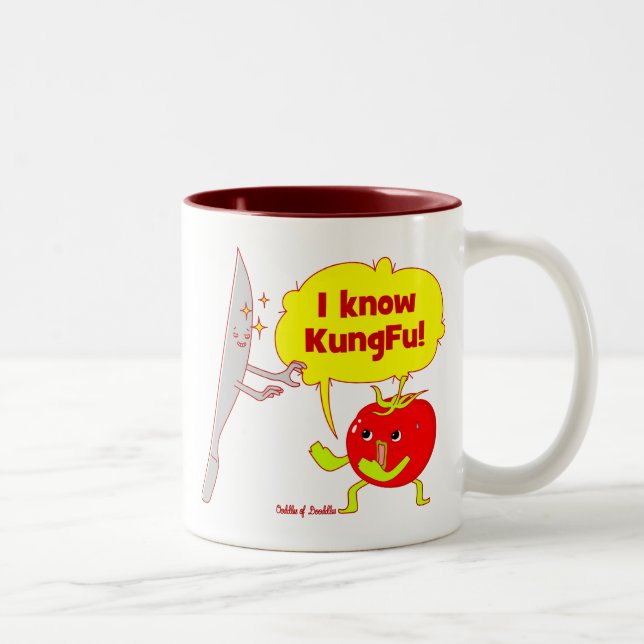 Tasse d'art de griffonnage de tomate de KungFu (Droit)