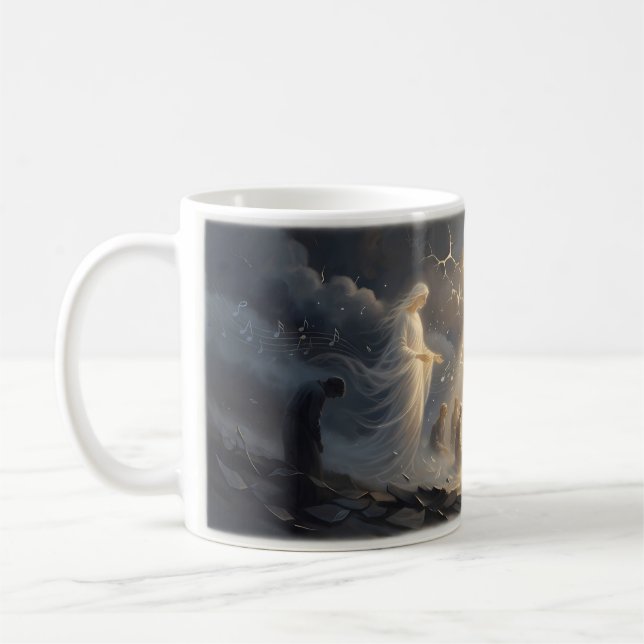 Tasse d'art de guérison de l'aube céleste Laissez  (Gauche)