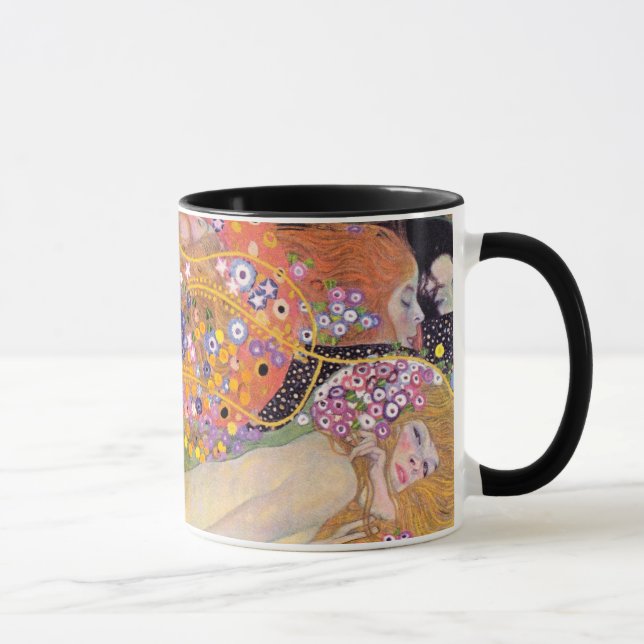Tasse d'art de Gustav Klimt Serpents d'eau (Droite)