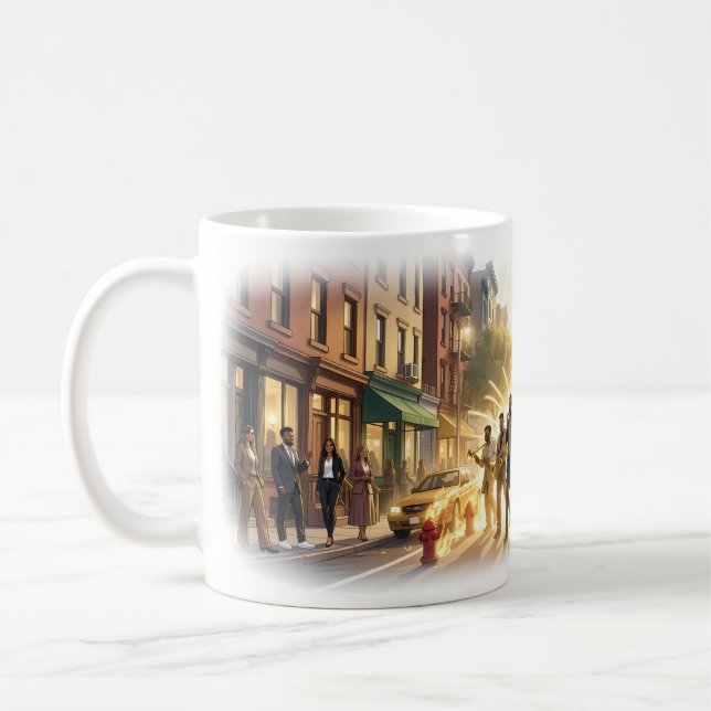 Tasse d'art de la parade de dragon de jazz de Gold (Gauche)