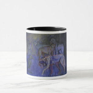 Tasse d'art de loups