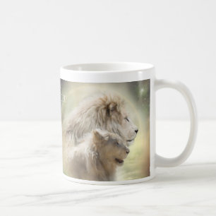 Tasse d'art de lune de lion