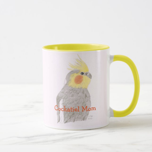 Tasse d'art de maman de Cockatiel (Droite)
