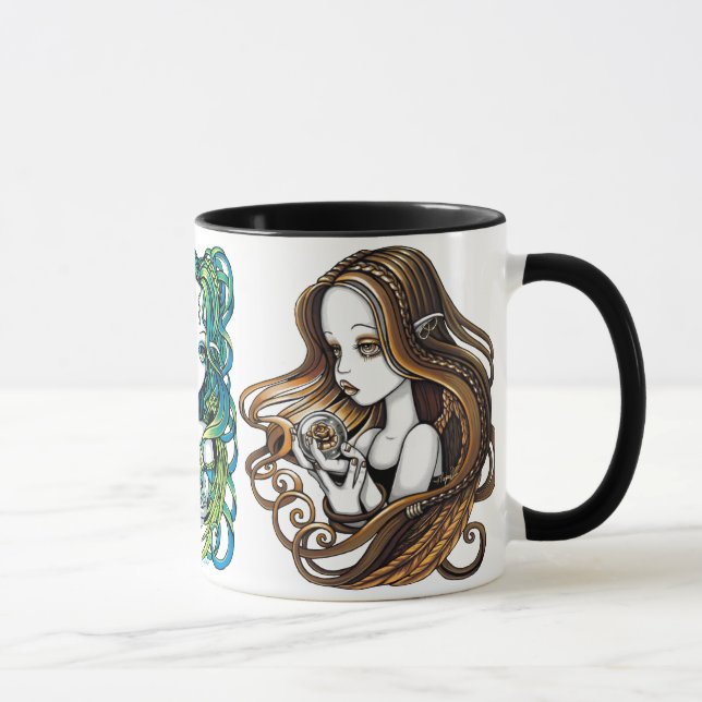 Tasse d'art d'imaginaire d'anges de boule de (Droite)