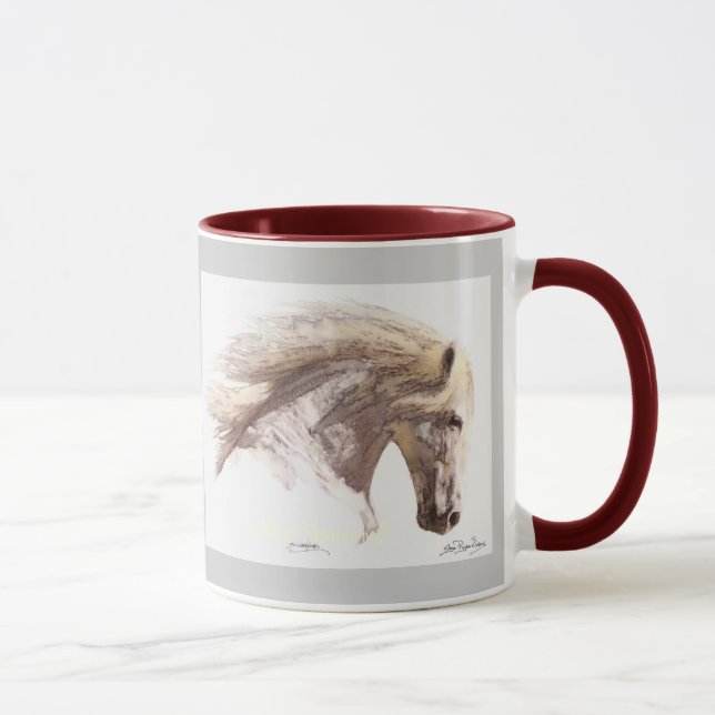 Tasse d'art d'imaginaire de CHEVAL d'ÉTALON de (Droite)