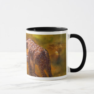 Tasse d'art du monde de girafe