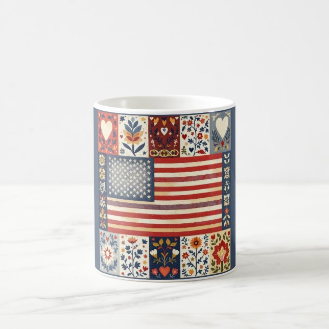Tasse d'art folklorique Americana (Centre)