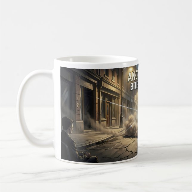 Tasse d'art noir de confrontation poussiéreuse cin (Gauche)