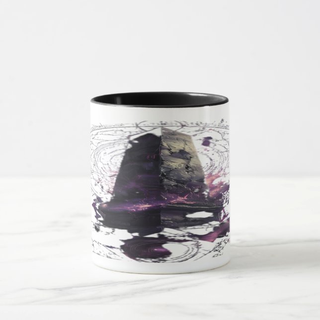 Tasse d'art occulte Obélisque Cosmique Violet (Centre)