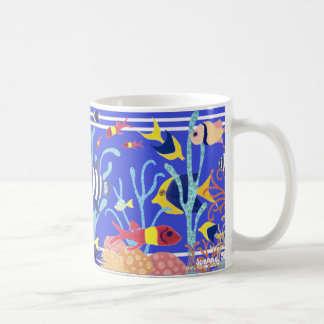 Tasse d'art : Poissons cornouaillais. Aquarium