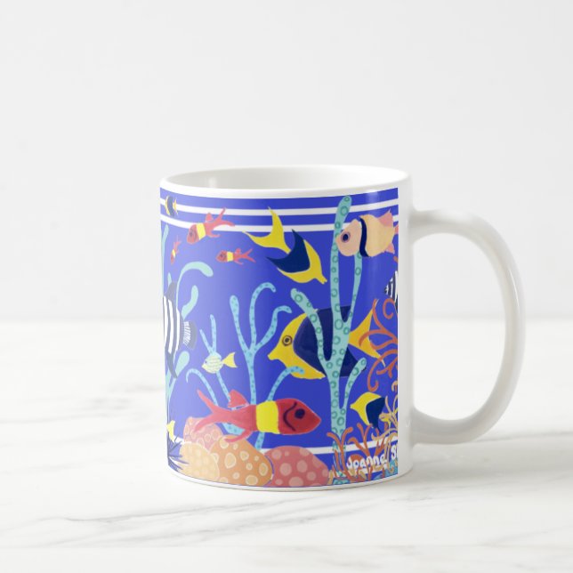 Tasse d'art : Poissons cornouaillais. Aquarium (Droite)