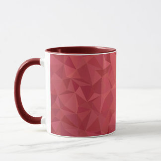 Tasse d'art polygonale rouge élégante pour cadeau