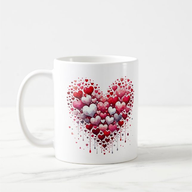 Tasse d'art romantique avec éclaboussure d'amour d (Gauche)