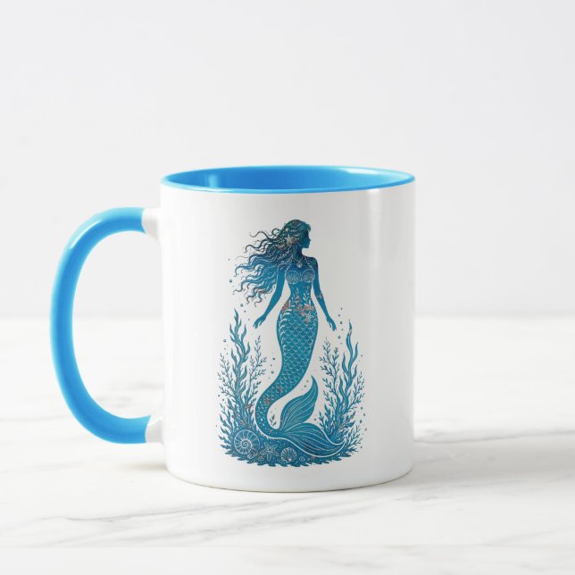 Tasse d'art Sirène Océan   (Gauche)