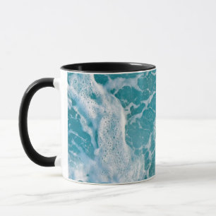 Tasse d'art sur le thème de la vague océanique