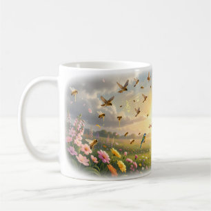 Tasse d'art Symphonie Oiseau Chanteur de Prairie M