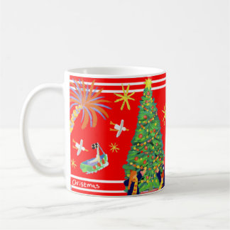 Tasse d'art : Tasse d'art de Noël de tinctorial de