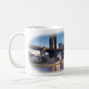 Tasse d'art urbain 'Brooklyn Headlines au crépuscu