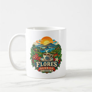 Tasse d'art vintage de café Flores Sunrise Indonés