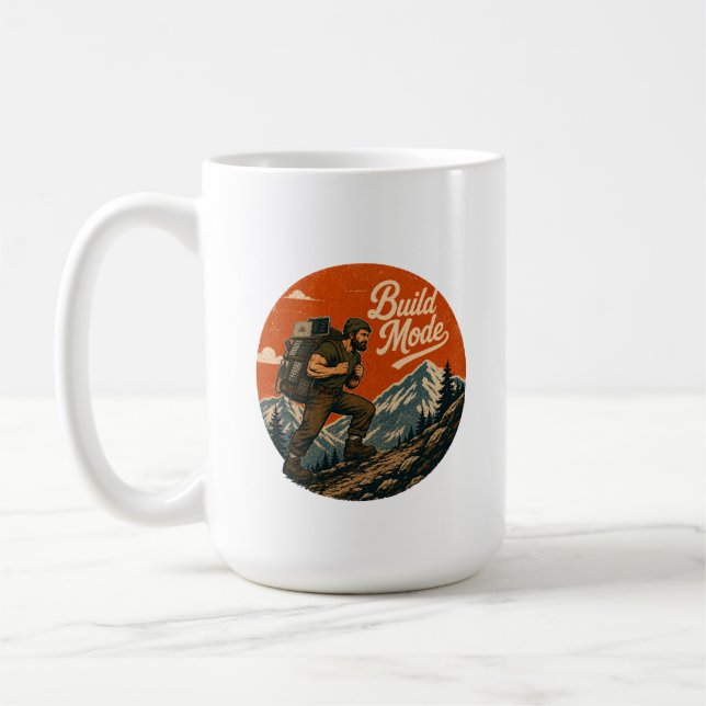 Tasse d'aventure technologique vintage en mode con (Gauche)