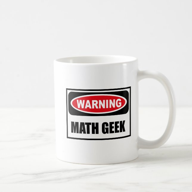 Tasse d'avertissement de GEEK de MATHS (Droite)
