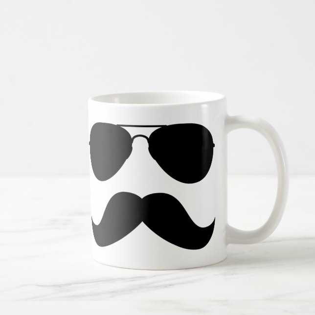 Tasse d'aviateur de moustache (Droite)