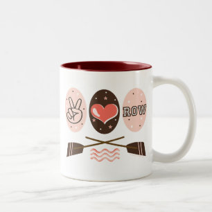 Tasse d'aviron de rangée d'amour de paix