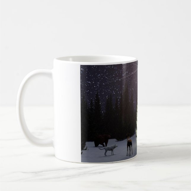 Tasse de 11 oz avec image "O Tannenbaum" (Gauche)