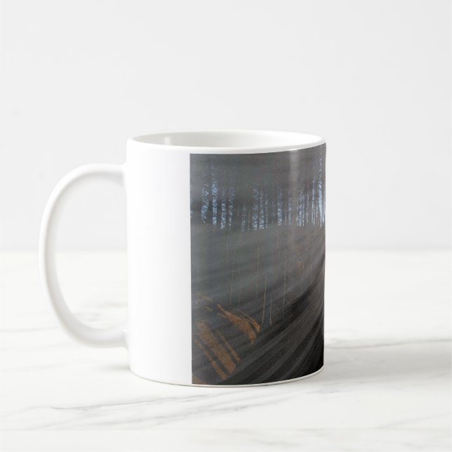 Tasse de 11 oz avec l'image "Soleil à travers les  (Gauche)