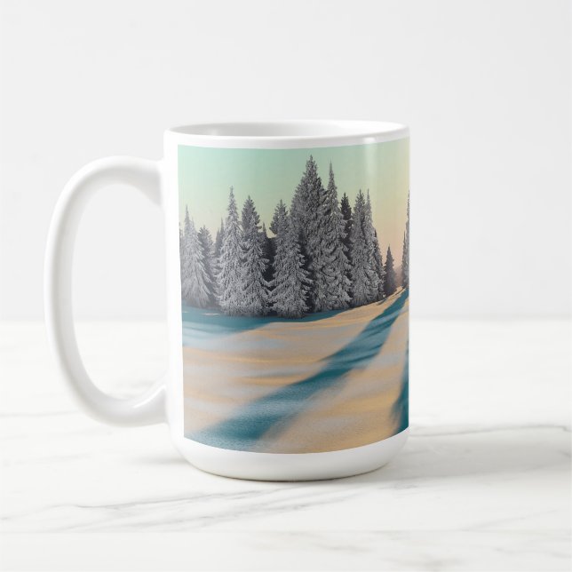 Tasse de 14 oz avec image "Dusting of Snow" (Gauche)