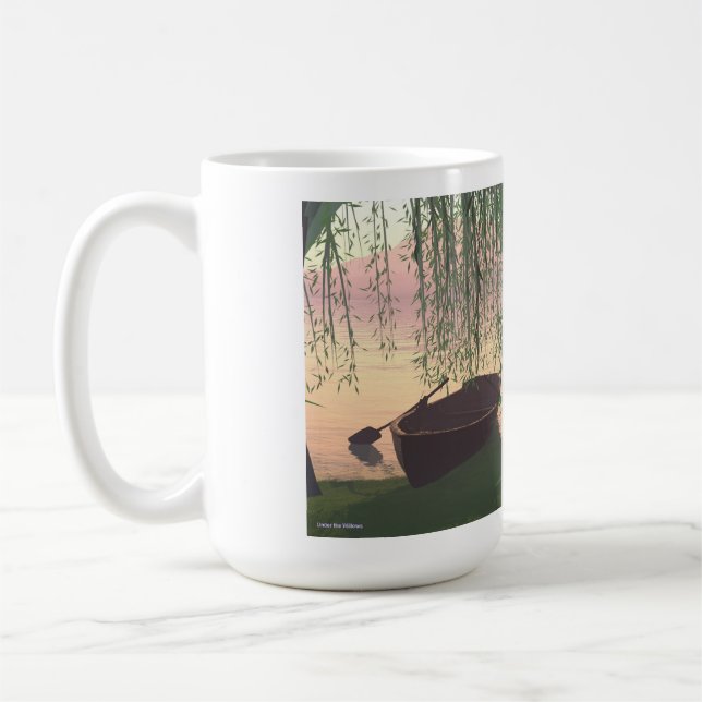 Tasse de 14 oz avec image "Sous les saules" (Gauche)