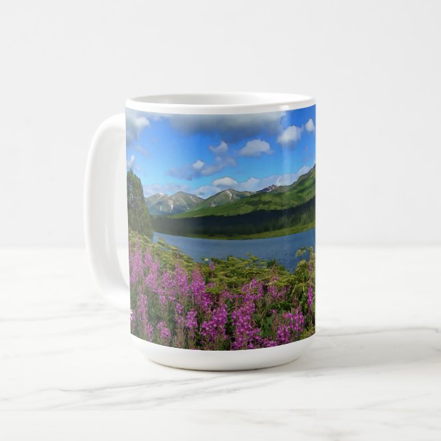 Tasse de 15 oz. Chugach Mountains (Devant gauche)
