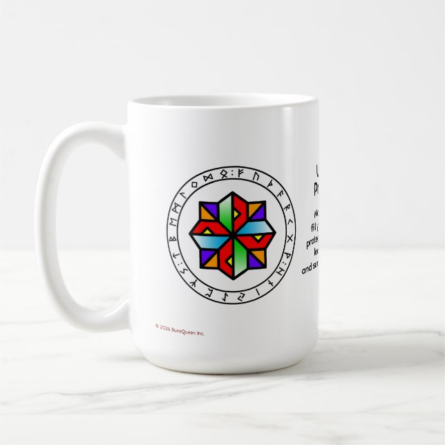 Tasse de 15 oz. Rune de Liaison de Protection Univ (Gauche)