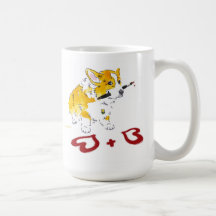 Tasse de 2 corgis de coeurs
