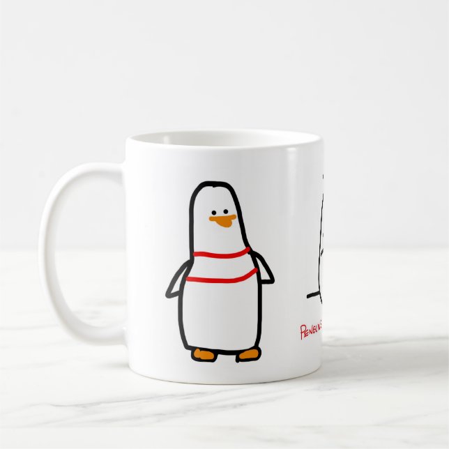 Tasse de 3 oiseaux - pingouins avec des problèmes (Gauche)