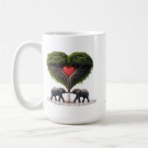 Tasse de 443ml Arbre d'Amour Éléphant Fantaisiste