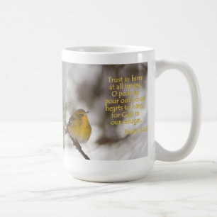 Tasse de 62:8 de psaume de fauvette de pin