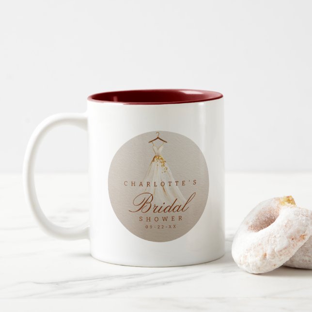 Tasse de Baby Shower Élégant d'Automne avec Graphi (Avec donut)