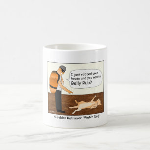 Tasse de bande dessinée de chien de garde de