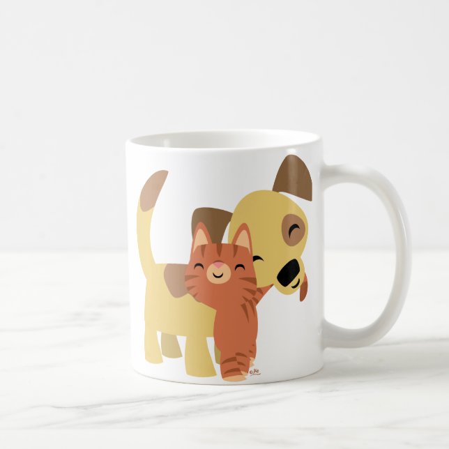 Tasse de bande dessinée de Kitty et de chienchien (Droite)